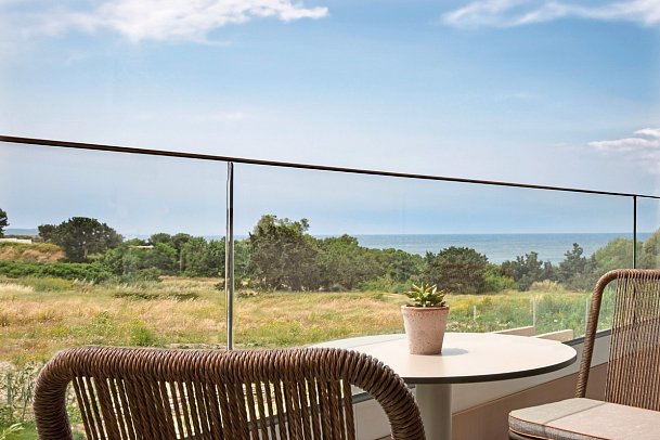 Ammos Resort - Wohnbeispiel Doppelzimmer Deluxe seitl. Meerblick (Zimmercodierung DDN)