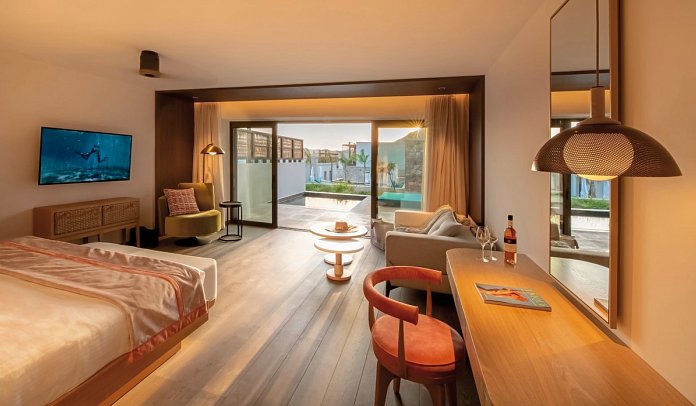 Mitsis Summer Palace - Wohnbeispiel Juniorsuite Plunge Pool (Zimmercodierung JB2)