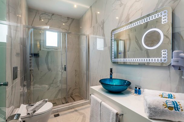 Smy Kos Beach & Splash - Wohnbeispiel Doppelzimmer Meerblick (Zimmercodierung D1M)