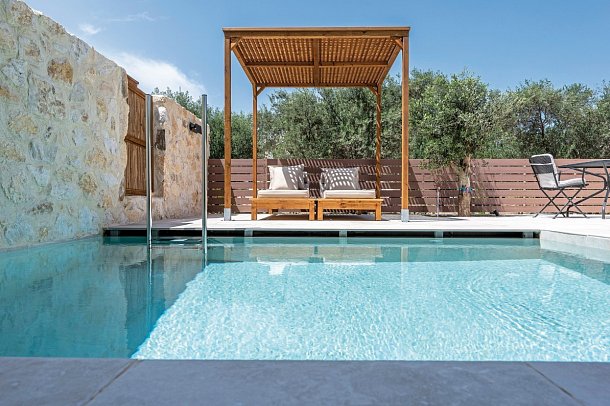 Aegean Houses - Wohnbeispiel Apt. 1 Schlafzimmer Superior Privatpool (Zimmercodierung ASR)