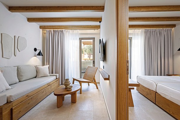 Aegean Houses - Wohnbeispiel Appartement 1 Schlafzimmer Privatpool (Zimmercodierung ABR)