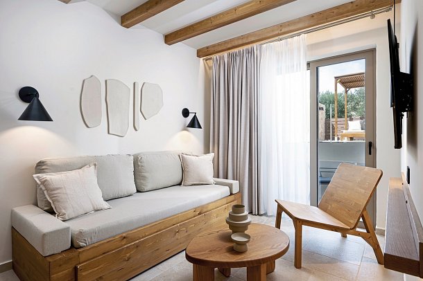 Aegean Houses - Wohnbeispiel Appartement 1 Schlafzimmer Privatpool (Zimmercodierung ABR)