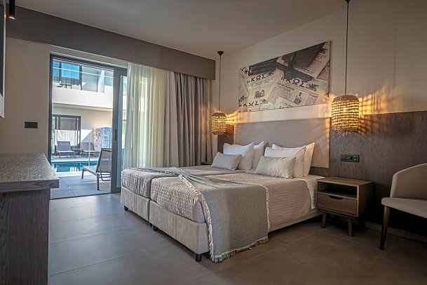 Cosmopolitan Kos - Wohnbeispiel Juniorsuite (Zimmercodierung J1D)