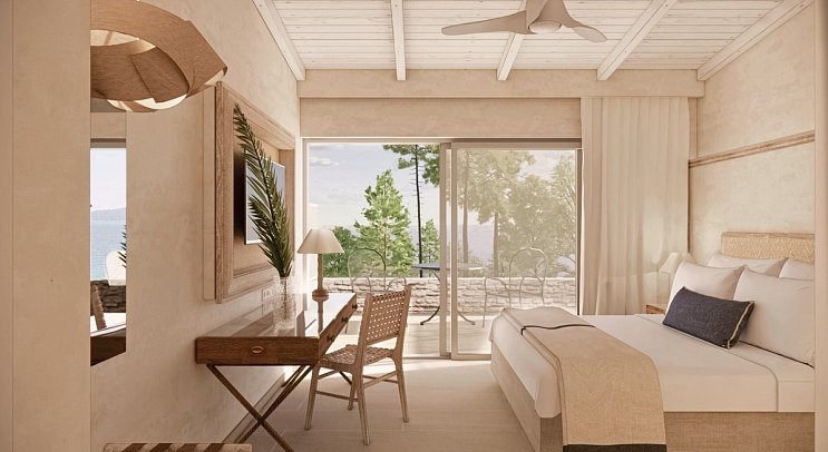 Makryammos Bungalows - Wohnbeispiel Doppelzimmer Deluxe (Zimmercodierung DD1)