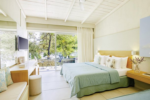 Makryammos Bungalows - Wohnbeispiel Doppelzimmer Deluxe (Zimmercodierung DD1)