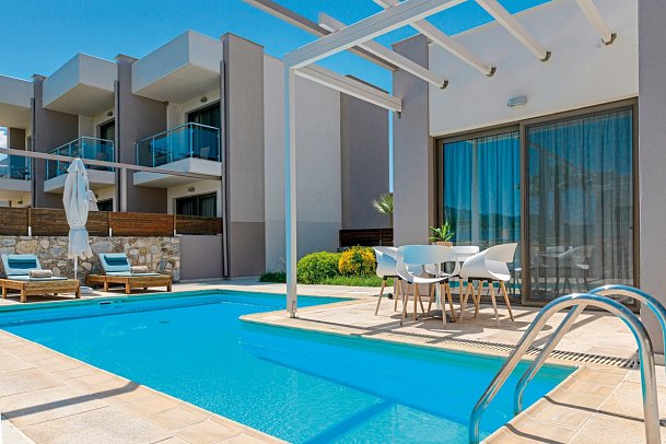 Alea Hotel & Suites - Wohnbeispiel Luxury Suite Privatpool (Zimmercodierung WU1)