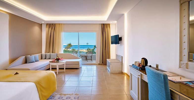 Sentido Marillia Resort & Spa - Wohnbeispiel Doppelzimmer Meerblick (Zimmercodierungen DBM & DCM)