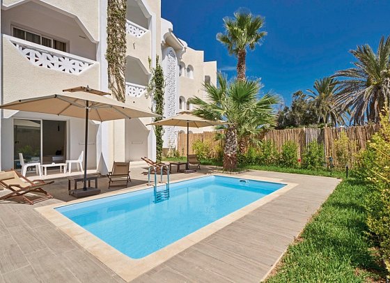 Mahdia Beach & Aquapark - Wohnbeispiel Doppelzimmer Swim-Up (Zimmercodierung DBQ)