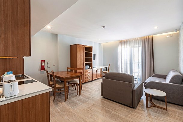 Pergola Hotel & Spa - Wohnbeispiel Appartement 1 Schlafzimmer Landblick (Zimmercodierung ABL)