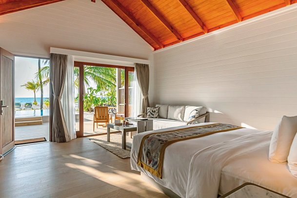 Meeru Maldives Resort Island - Wohnbeispiel Beach Pool Villa (Zimmercodierungen VB3 & VB4)