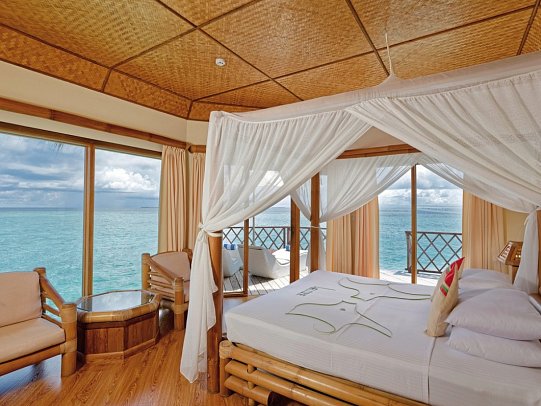Thulhagiri Island Resort - Wohnbeispiel Water Bungalow (Zimmercodierungen BX1 & BX2)