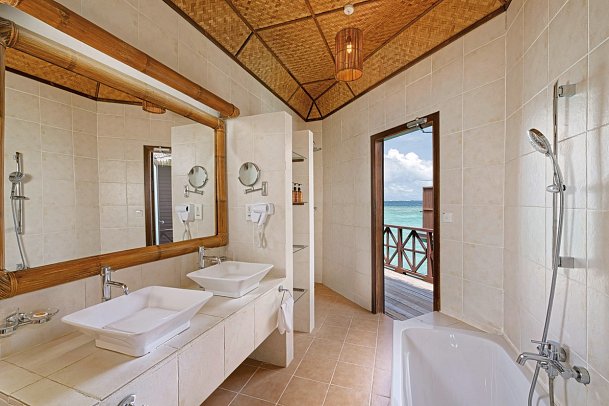 Thulhagiri Island Resort - Beispiel Bad Water Bungalow (Zimmercodierung BX1)