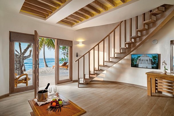 Bandos Maldives - Wohnbeispiel Premium Beach Villa (Zimmercodierungen VM1 & VV1)