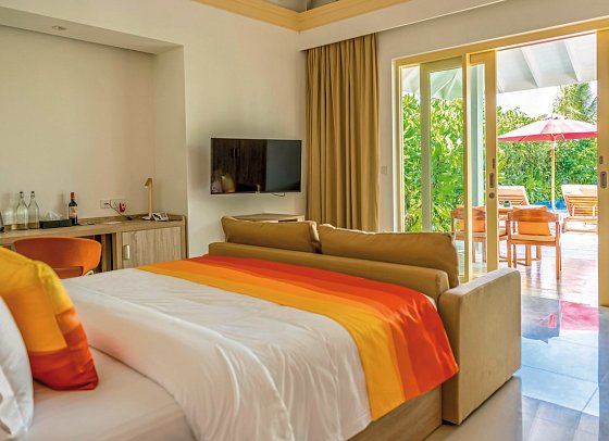Siyam World Maldives - Wohnbeispiel Pool Beach Villa (Zimmercodierungen VG1, VV1, VB1 & VV5)