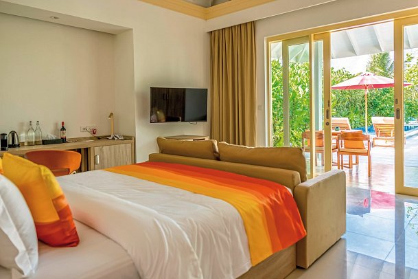 Siyam World Maldives - Wohnbeispiel Pool Beach Villa (Zimmercodierungen VG1, VV1, VB1 & VV5)