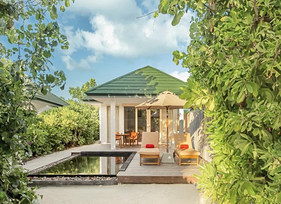 Siyam World Maldives - Wohnbeispiel Sunset Pool Beach Villa (Zimmercodierungen VB1 & VV5)