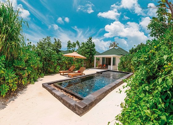 Siyam World Maldives - Wohnbeispiel Beach Suite with Pool (Zimmercodierungen WB1 & WV1)