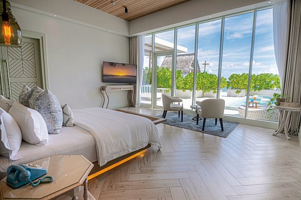 Malahini Kuda Bandos - Wohnbeispiel Sunset Beach Pool Suite (Zimmercodierung WB1)