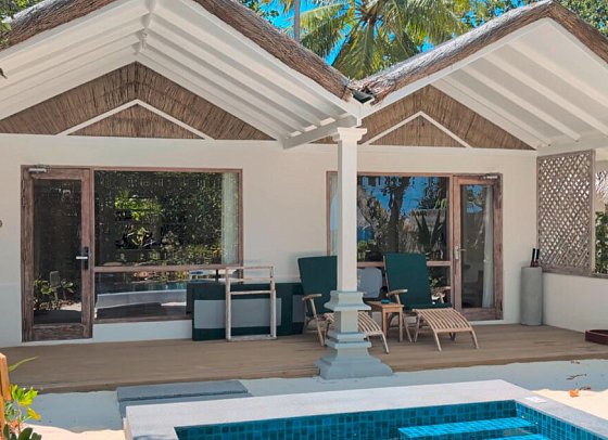 NH Collection Maldives Reethi Resort - Wohnbeispiel Sunset Beach Villa with Pool (Zimmercodierung VB3)