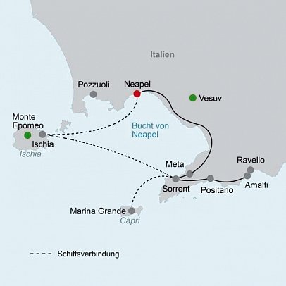 Sorrent und die Inseln in der Bucht von Neapel