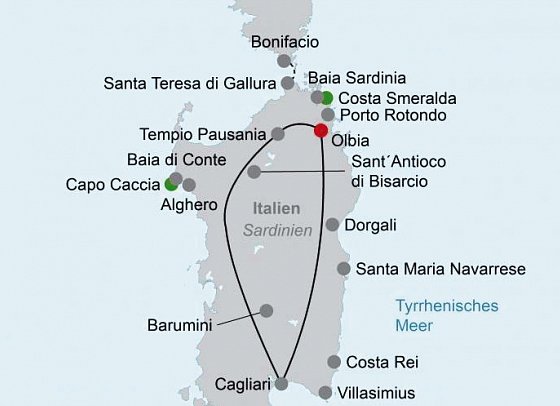 Autotour Sardinien - Das Beste
