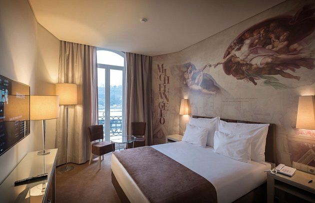 Vila Galé Porto Ribeira - Wohnbeispiel Doppelzimmer Flussblick (Zimmercodierung DBI)