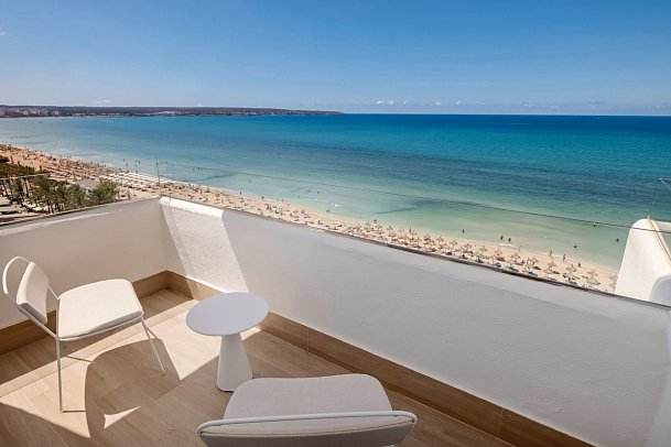 HM Gran Fiesta - Beispiel Balkon Doppelzimmer Meerblick (Zimmercodierung DBM)