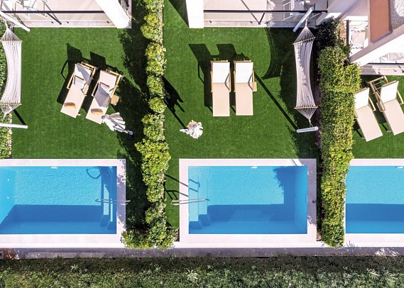 VIVA Blue & Spa - Wohnbeispiel Appartement 1 Schlafzimmer mit privatem Garten und Pool Selection Club (Zimmercodierung ANQ)