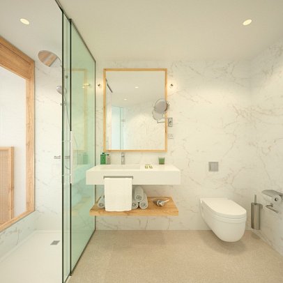 Sofia Alcudia Beach - Beispiel Bad (Zimmercodierungen JP1, JB1 & JBM)