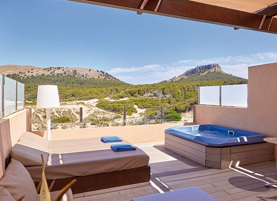 Zafiro Cala Mesquida - Wohnbeispiel Suite 1 Schlafzimmer Penthouse (Zimmercodierungen AT1, AT2, A3N & A4N)