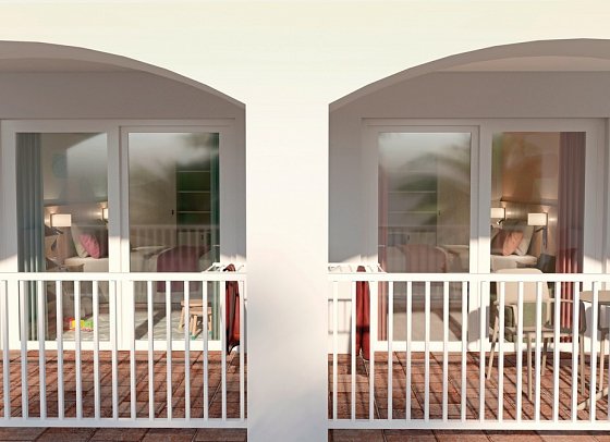Calimera Fido Gardens - Modellbild Balkon (Zimmercodierung FV2)