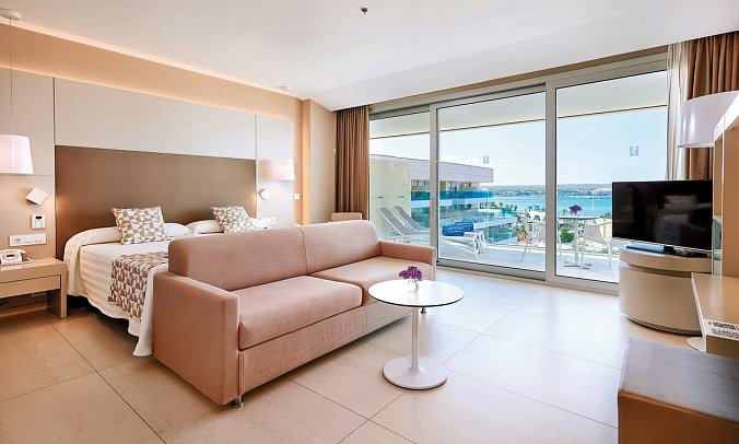 Hipotels Gran Playa de Palma - Wohnbeispiel Juniorsuite Meerblick (Zimmercodierung JBM)