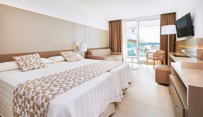 Hipotels Gran Playa de Palma - Wohnbeispiel Doppelzimmer Meerblick (Zimmercodierung DBM)