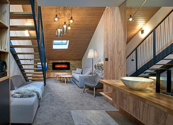 Wellness Hotel Svornost - Wohnbeispiel Maisonette Superior Appartement (Zimmercodierung MS1)