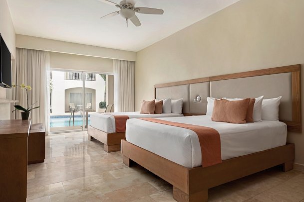 Sunscape Coco Punta Cana - Wohnbeispiel Sun Club Junior Suite Swim Out (Zimmercodierungen DLQ & WLQ)