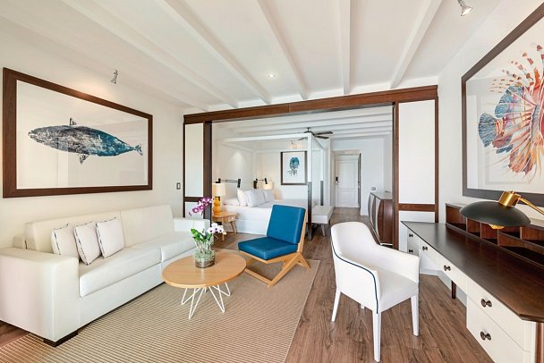 Ocean Blue & Sand - Wohnbeispiel Juniorsuite Superior Deluxe (Zimmercodierungen JSG & JSP)