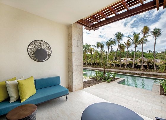 Lopesan Costa Bávaro Resort, Spa & Casino - Wohnbeispiel Juniorsuite Swim Up (Zimmercodierung JBQ)