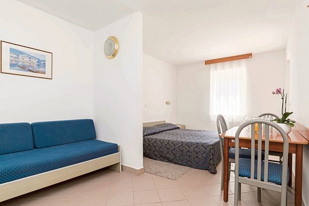 Apartments Polynesia Plava Laguna - Wohnbeispiel Studio Balkon oder Terrasse (Zimmercodierung SB1)