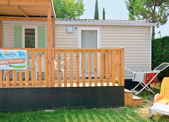 Camping Bijela Uvala (by Happy Camp) - Wohnbeispiel Mobilheim Happy Premium (Zimmercodierung CB1)