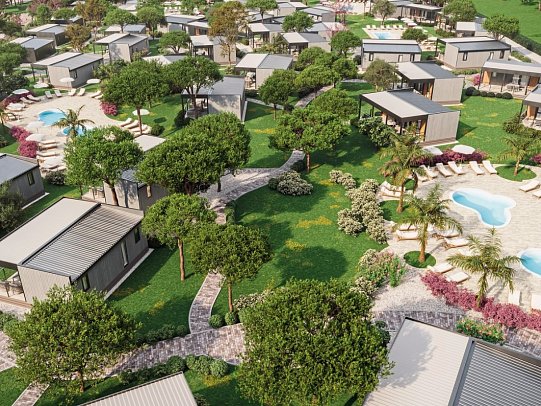 Aminess Sirena Campsite - Modellbild Wohnbeispiel Mobilheim Holiday Home Sirena Premium Village (Zimmercodierung CM1)