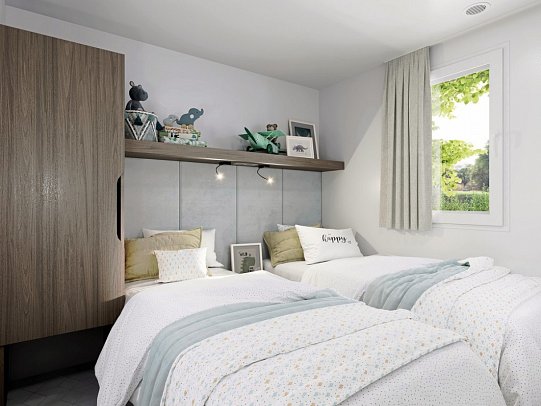 Aminess Sirena Campsite - Modellbild Wohnbeispiel Mobilheim Holiday Home Sirena Premium Village (Zimmercodierung CM1)