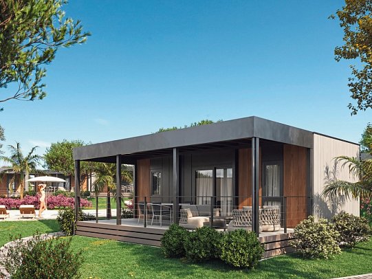 Aminess Sirena Campsite - Modellbild Wohnbeispiel Mobilheim Holiday Home Sirena Premium Village (Zimmercodierung CM1)