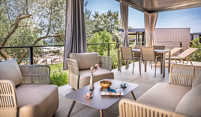 Aminess Planet Camping Sirena - Wohnbeispiel Mobilheim Premium Holiday Home (Zimmercodierung CM1)