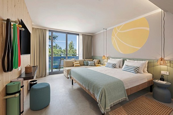Sunny Porec Hotel by Valamar - Wohnbeispiel Zimmer für 2 plus 1 (Zimmercodierung TS1)