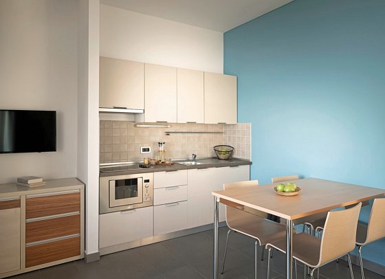 Resort Belvedere Apartments - Wohnbeispiel Appartement 1 Schlafzimmer 47 qm (Zimmercodierung AB2)