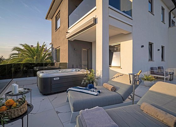Residence Vaal - Wohnbeispiel Suite seitlicher Meerblick (Zimmercodierung W1N)