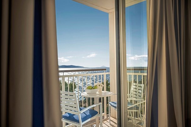 Valamar Sanfior Hotel & Casa - Balkon Beispiel Zimmer für 2 Meerseite Casa Sanfior (Zimmercodierung DSV)