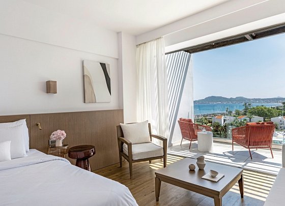 Grecotel LUX®ME Dama Dama - Wohnbeispiel Doppelzimmer LUX ME Panoramic Guestroom mit Meerblick (Zimmercodierung D1M)