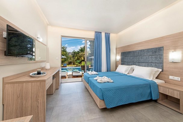 Marathon Hotel - Wohnbeispiel Doppelzimmer Poolblick (Zimmercodierung D1P)