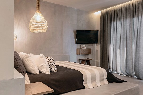 More Meni City Beach Rhodes - Wohnbeispiel Juniorsuite seitl. Meerblick (Zimmercodierung JBN)